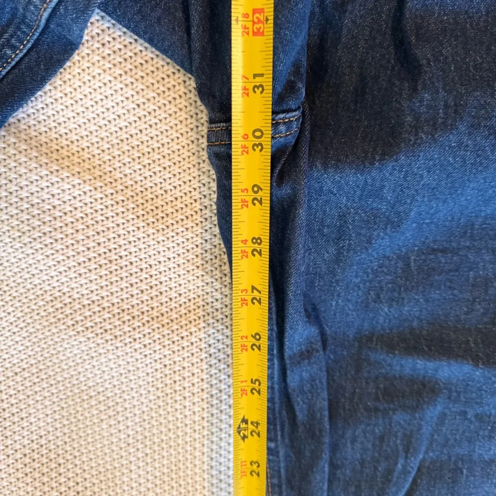REFORMATION Jax Stretch High Rise Straight Jeans Dark Blue - Picture 16 of 16
